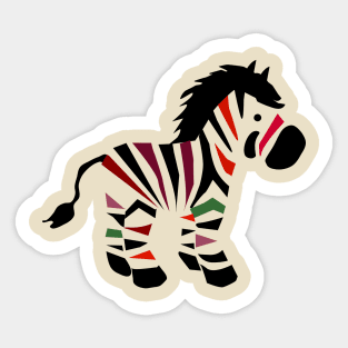 Colorful zebra Sticker